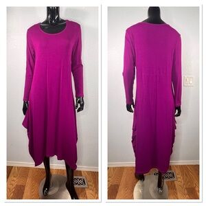 Bryn Walker Chelsea Lagenlook
Midi Dress Sz S Oversized Purple